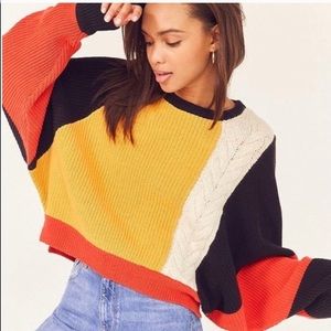 Moon&Madison color block slouchy sweater M